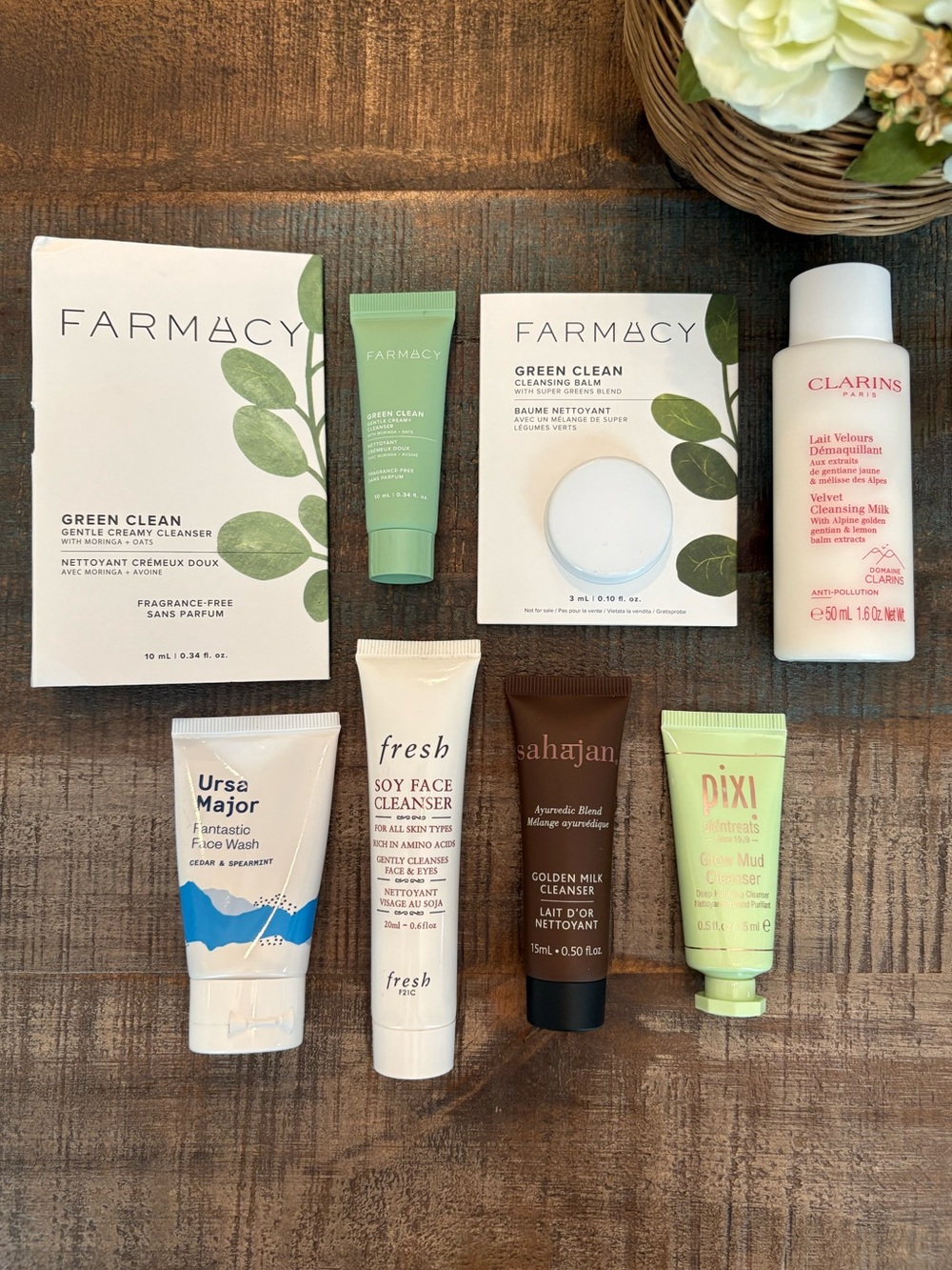 New FACIAL CLEANSER Sampler BUNDLE #2 with Farmacy, Clarins, Fresh & MORE!